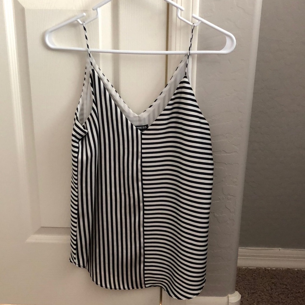 Express - Black and white stripped camisole